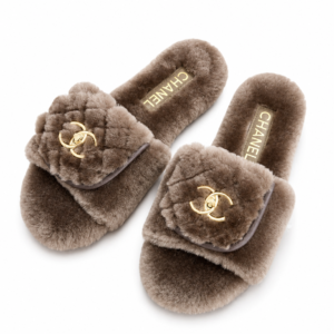 Plush Faux Fur Slide Sandals