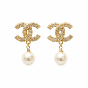 Crystal Pearl Drop Earrings