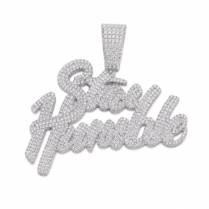 Premium Moissanite custom name print pendent