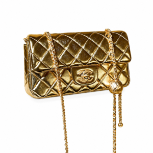 Metallic Quilted Chain Bag