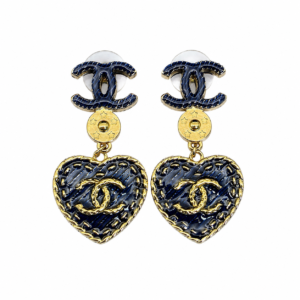 Blue Heart Crystal Earrings