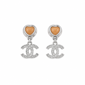 Luxury Double C Heart Drop Earrings